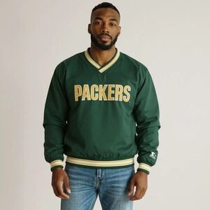 Vintage‎ Green Bay Packers NFL Jacket XL Men's Starter Pro Line Pullover NWT
